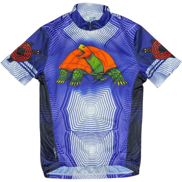 Primal Other - Primal‎ Not So Fast Snapping Turtle Cycling Jersey Men's Small 3/4 Zip Pockets